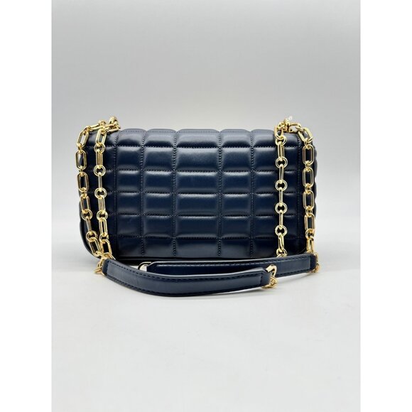 MICHAEL KORS Tribeca quilted leather convertible shoulder crossbody bag -NAVY - Picture 11 of 15